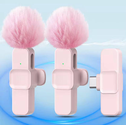 Portable Wireless Lavalier Microphone for Live Streaming/YouTube/TikTok/Facebook Live Noise Reduction Mic For iPhone/Android
