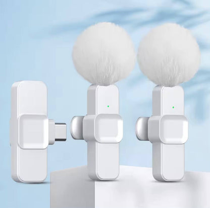 Portable Wireless Lavalier Microphone for Live Streaming/YouTube/TikTok/Facebook Live Noise Reduction Mic For iPhone/Android