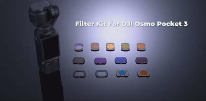 K& F Sport Effect Filter for DJI Osmo Pocket 3 UV CPL ND ND/PL Black Mist 1/2 1/4 1/8 LPR Star 1.2X Wide-Angle Filter Set
